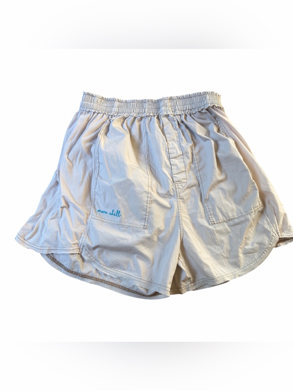 Free People More Chill Shorts Women’s S Light Khaki Beige Elastic Waist Casual